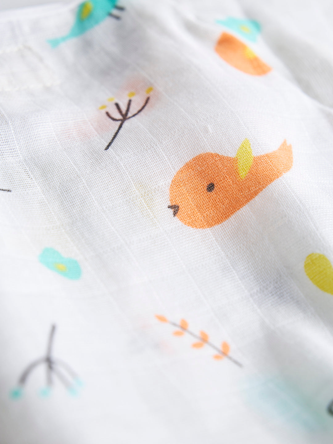 Infants' 100% Cotton Muslin Jablas-Set of 2 Soft & Comfy (Dino & Sparrow)