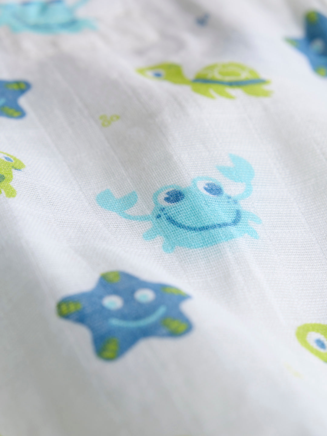 Infants' 100% Cotton Muslin Co-ord Set Soft & Comfy (Turtle)