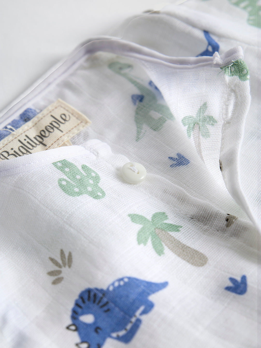 Infants' 100% Cotton Muslin Co-ord Set Soft & Comfy (Dino)