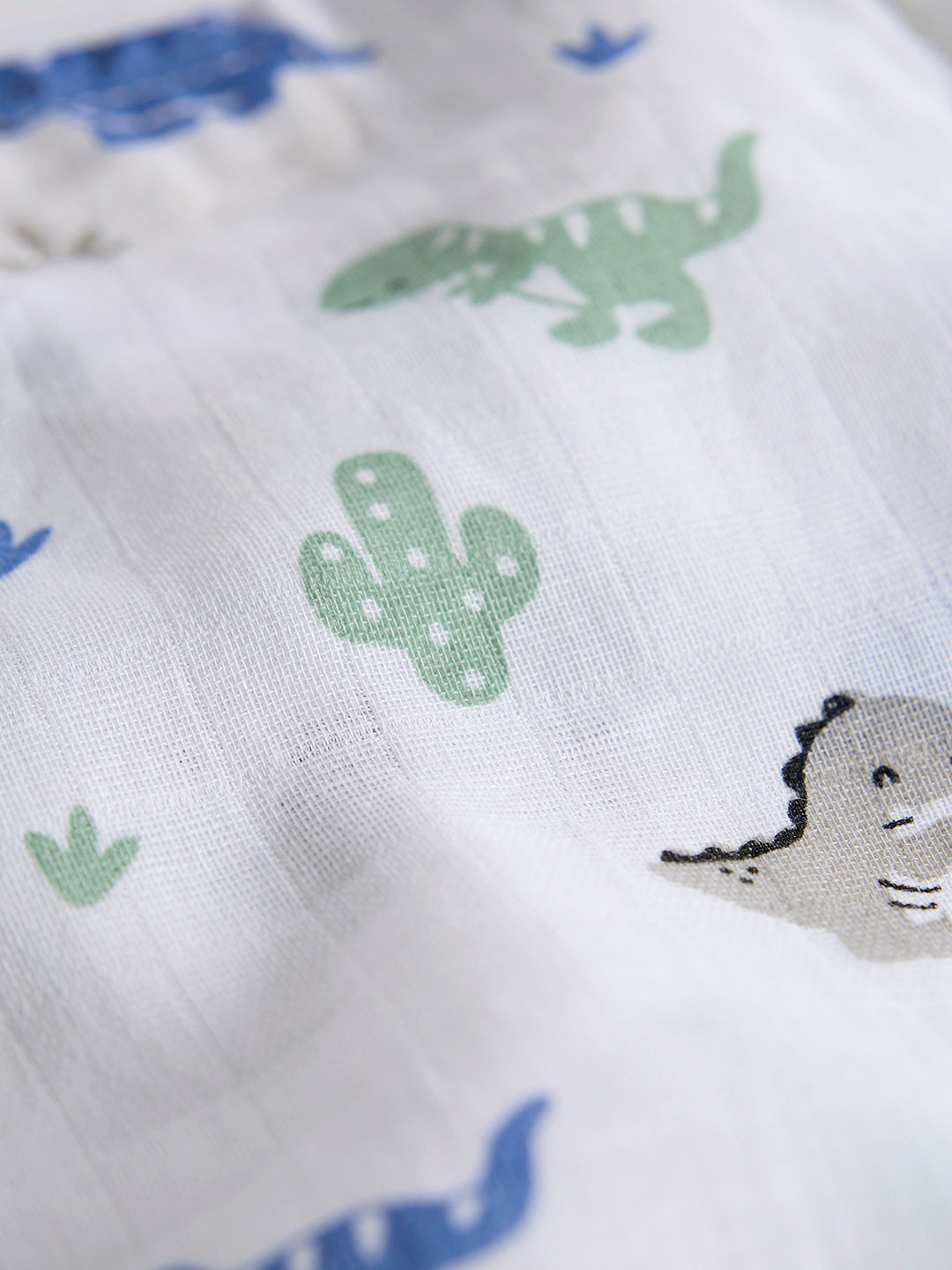 Infants' 100% Cotton Muslin Jablas-Set of 2 Soft & Comfy (Dino & Sparrow)