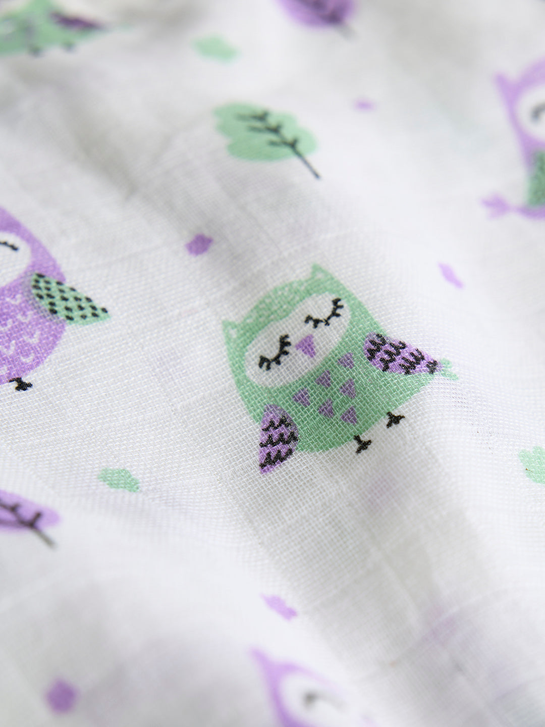 Infants' 100% Cotton Muslin Co-ord Set Soft & Comfy (Owl)