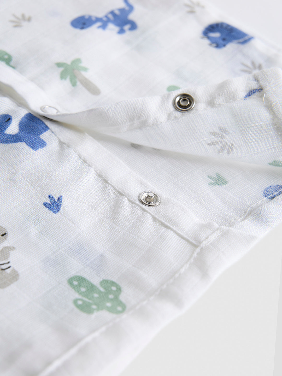 Infants' 100% Cotton Muslin Jablas-Set of 2 Soft & Comfy (Dino & Sparrow)