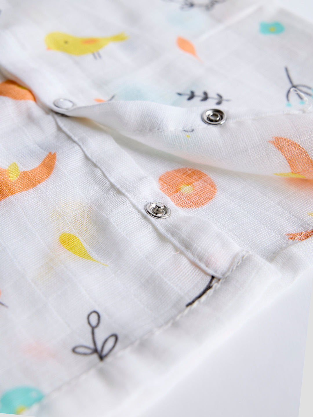 Infants' 100% Cotton Muslin Jablas-Set of 2 Soft & Comfy (Dino & Sparrow)
