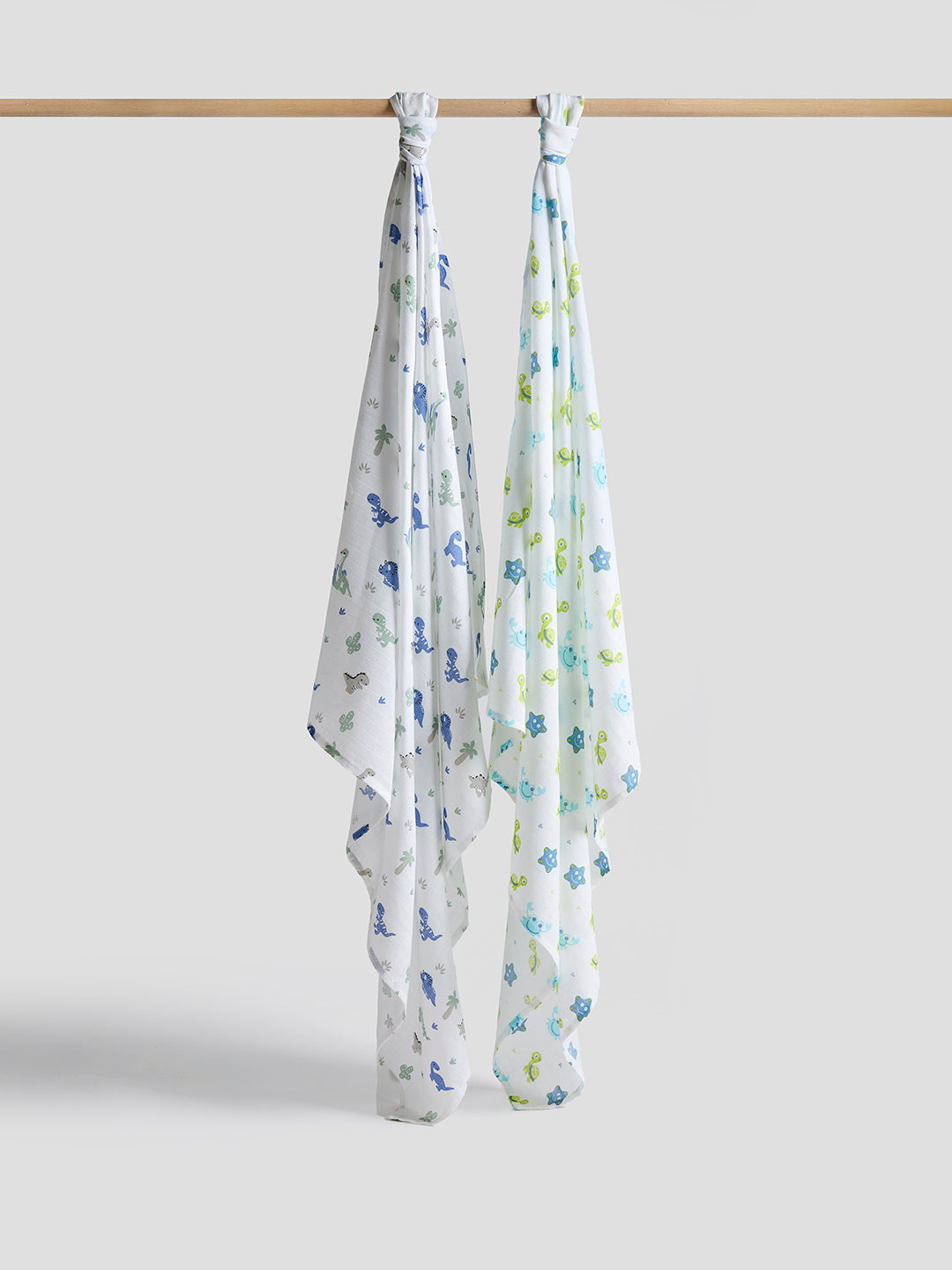 Soft Cotton Baby Swaddles – Pack of 2 | Breathable & Gentle for Newborns