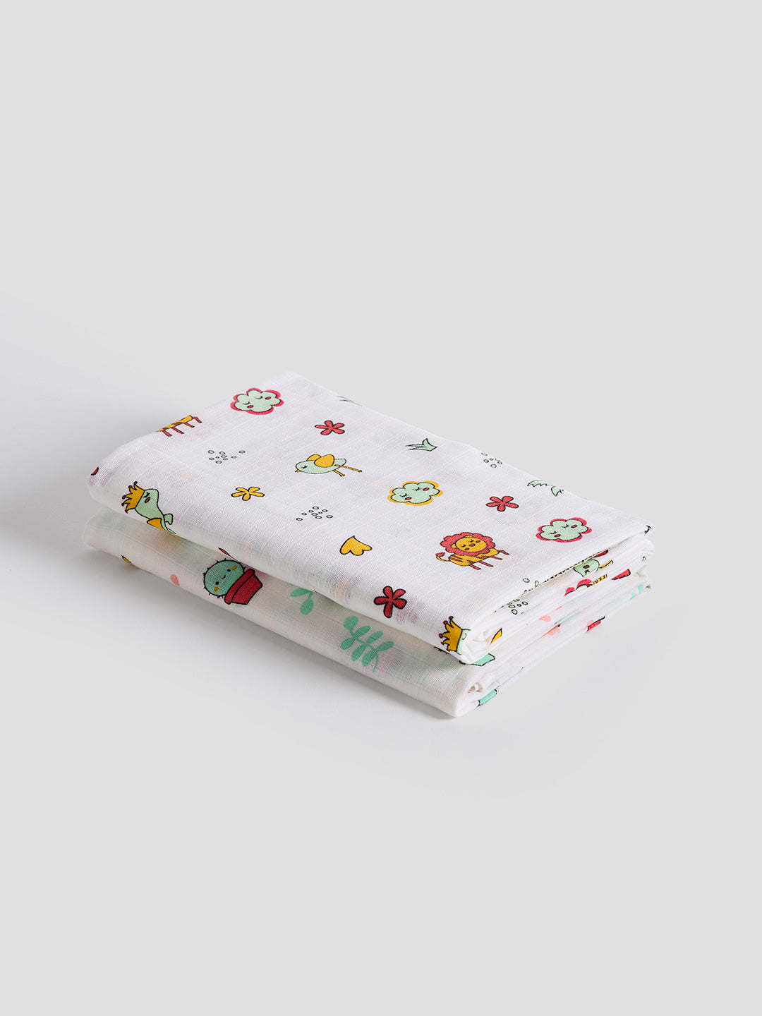 Soft Cotton Baby Swaddles – Pack of 2 | Breathable & Gentle for Newborns
