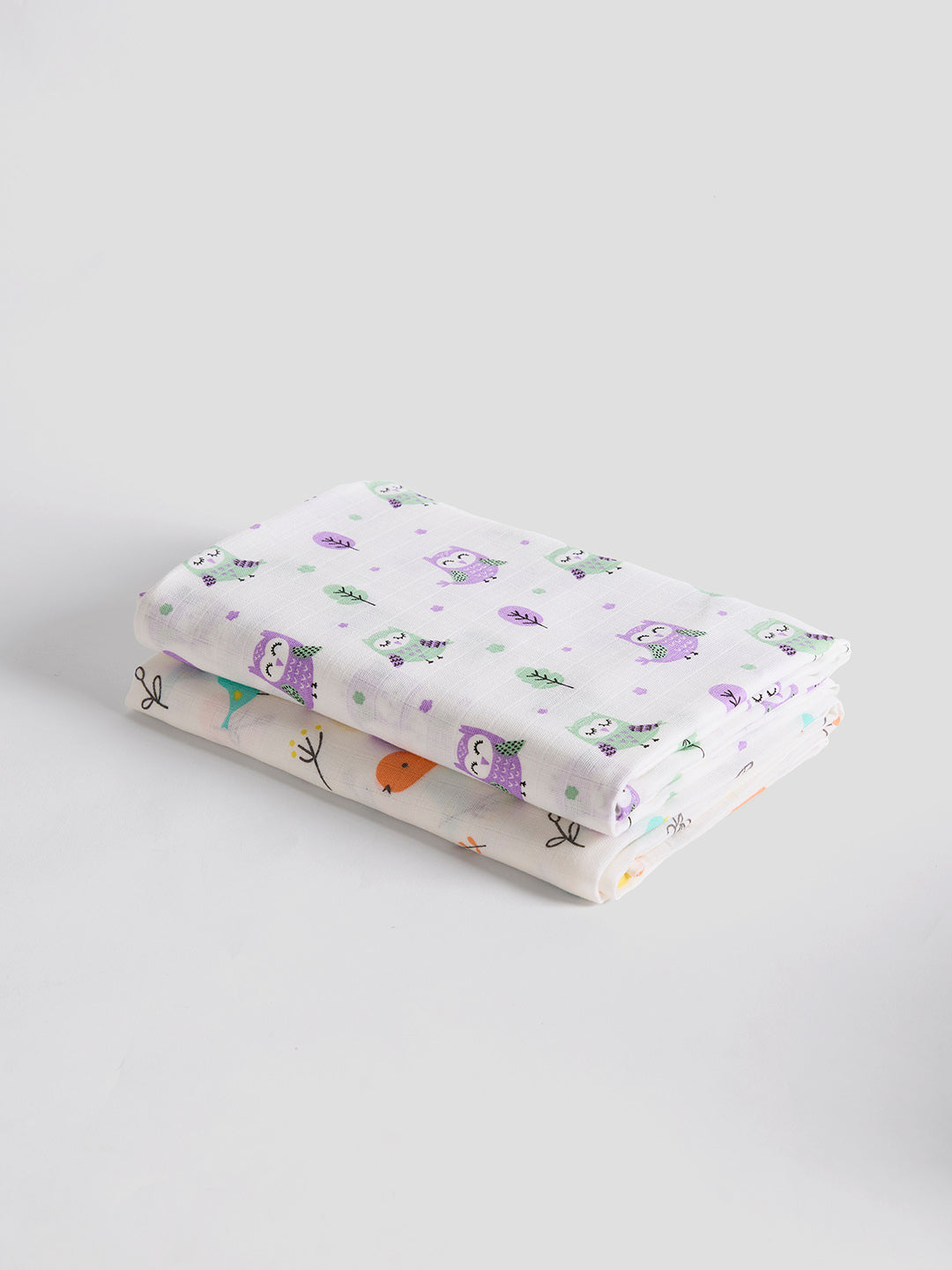 Soft Cotton Baby Swaddles – Pack of 2 | Breathable & Gentle for Newborns