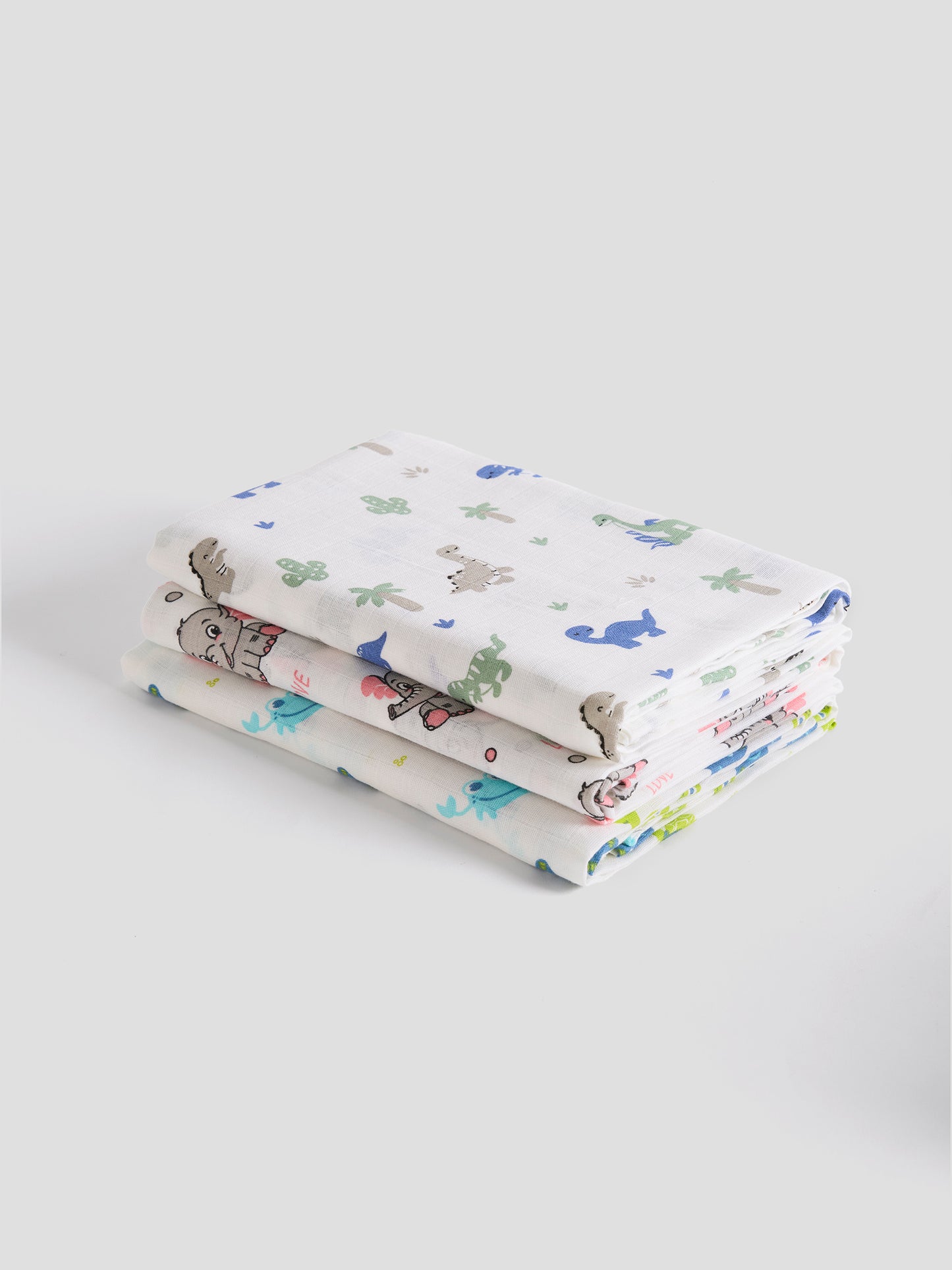 Soft Cotton Baby Swaddles – Pack of 3 | Breathable & Gentle for Newborns