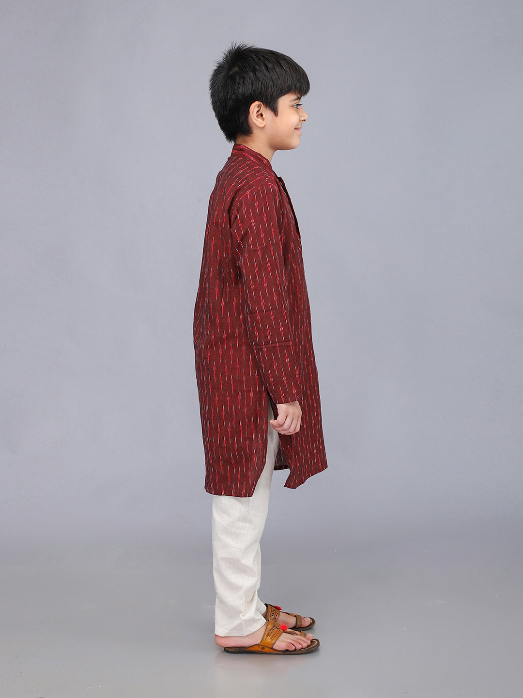 Boys Printed Full Sleeves Kurta Set