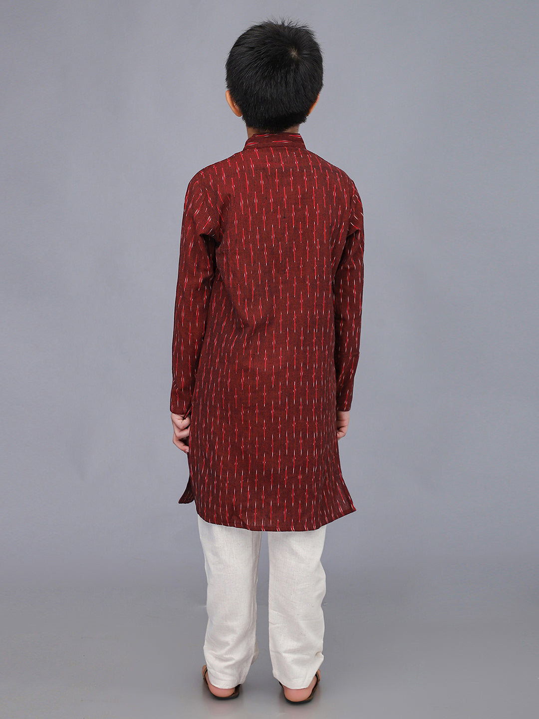 Boys Printed Full Sleeves Kurta Set