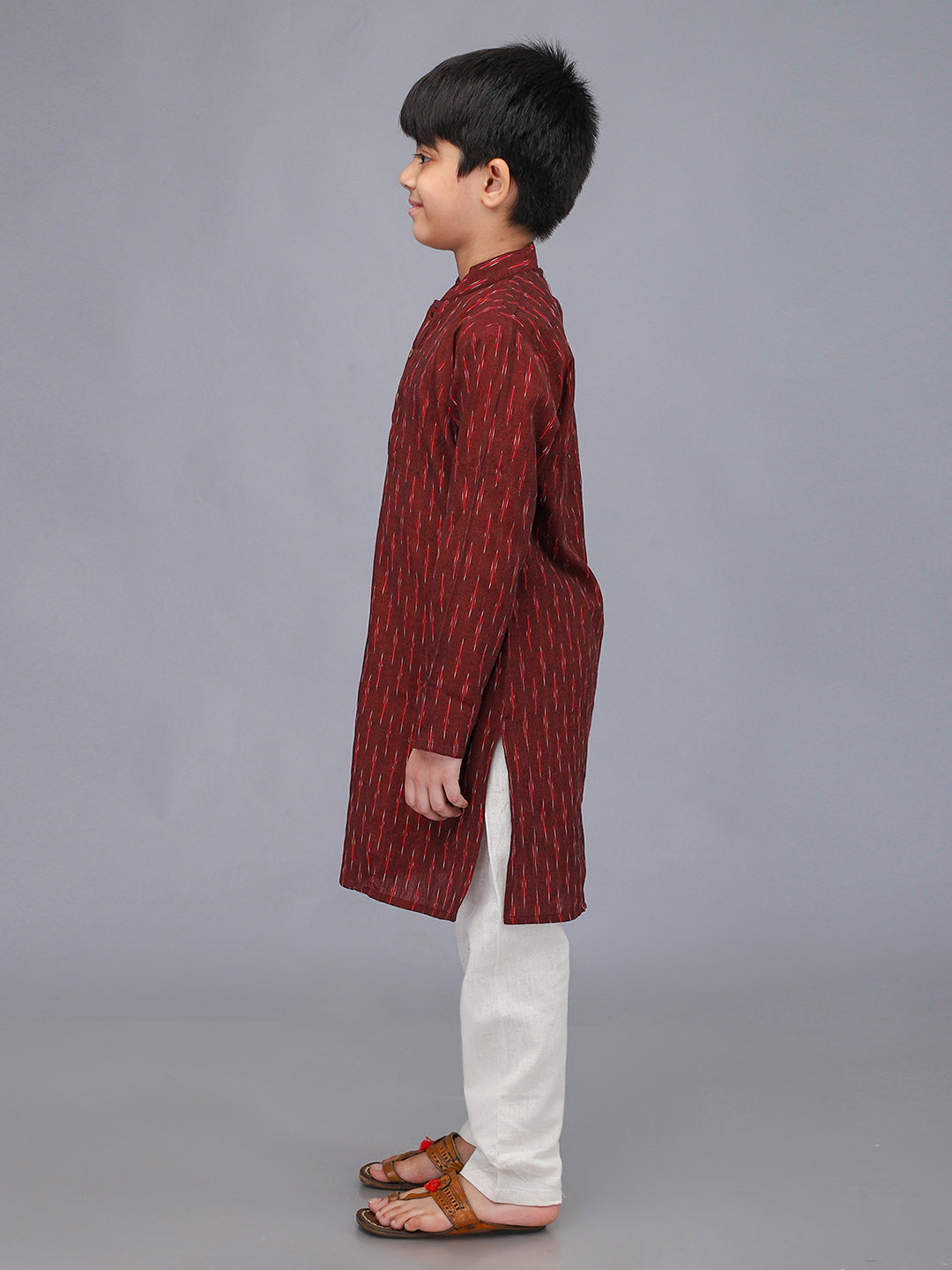 Boys Printed Full Sleeves Kurta Set