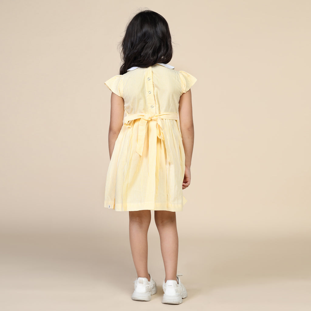 Peter Pan Collar Dress in Yellow