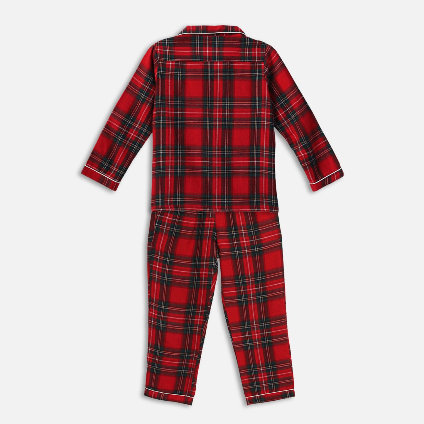 Classic Christmas Red Plaid PJ Set for Girls & Boys