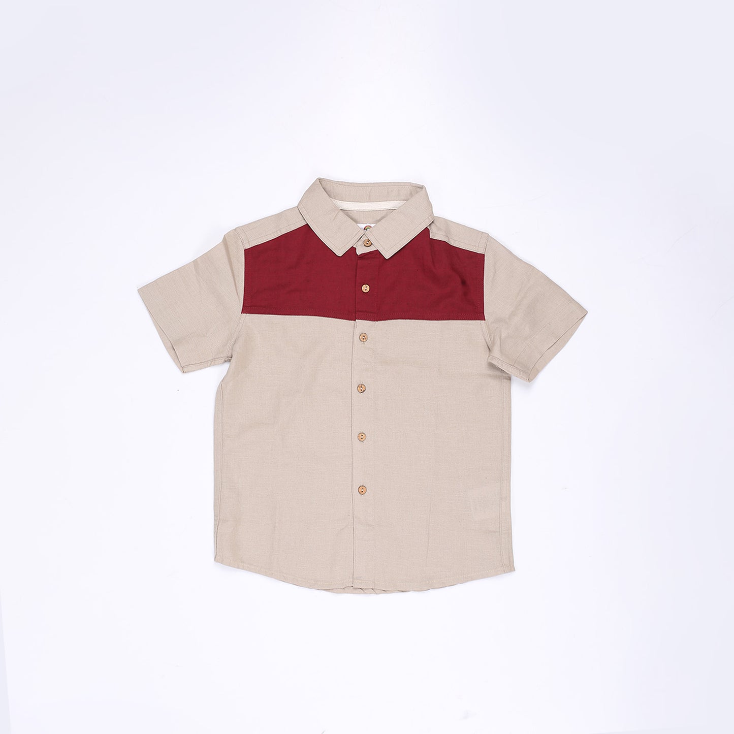 Linen Color Block Shirt