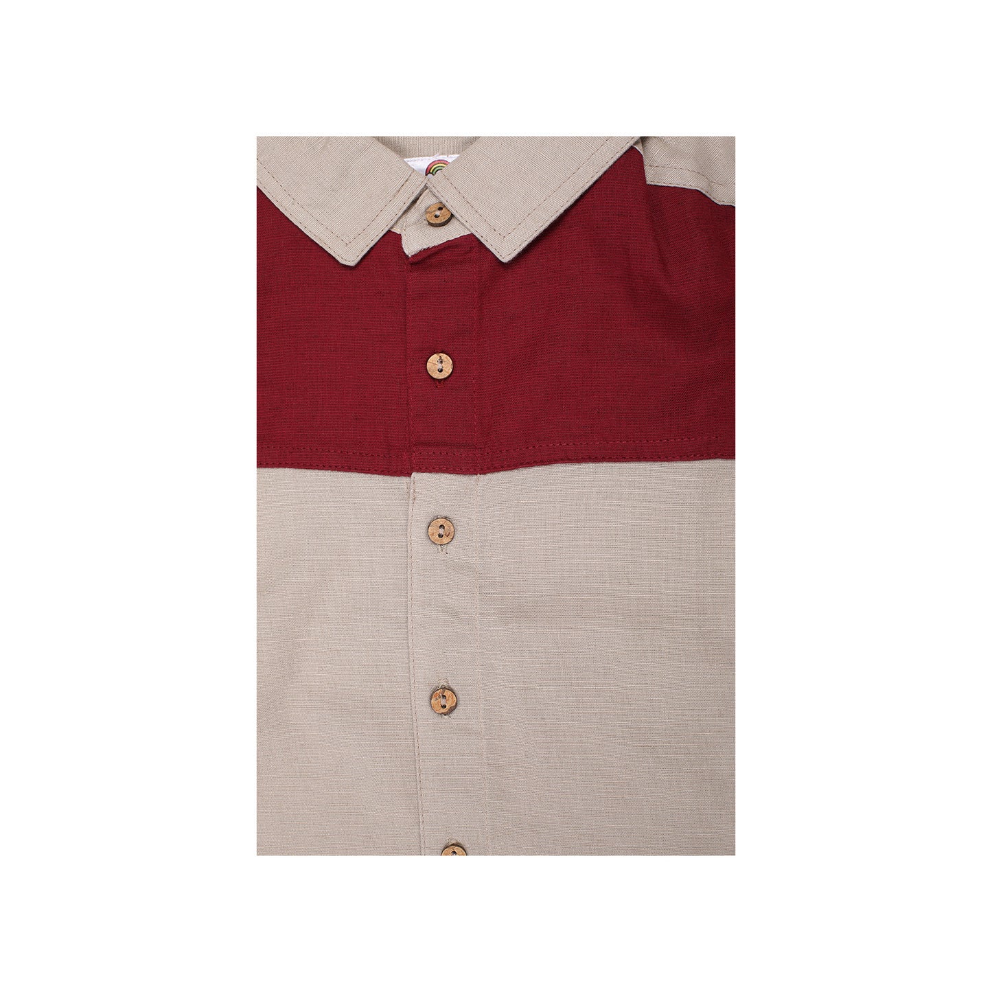 Linen Color Block Shirt