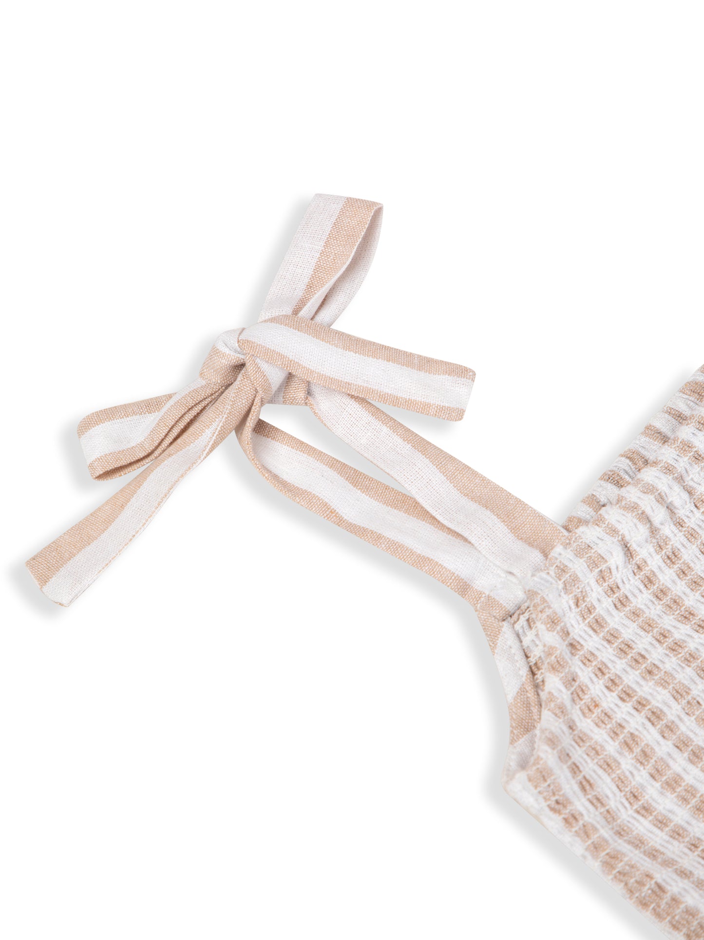 Jumpsuit for Girls in Beige Stripes
