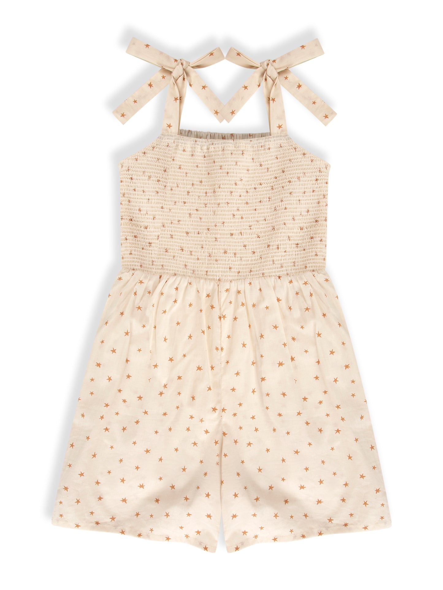 Jumpsuit for Girls- Off White All Over Print