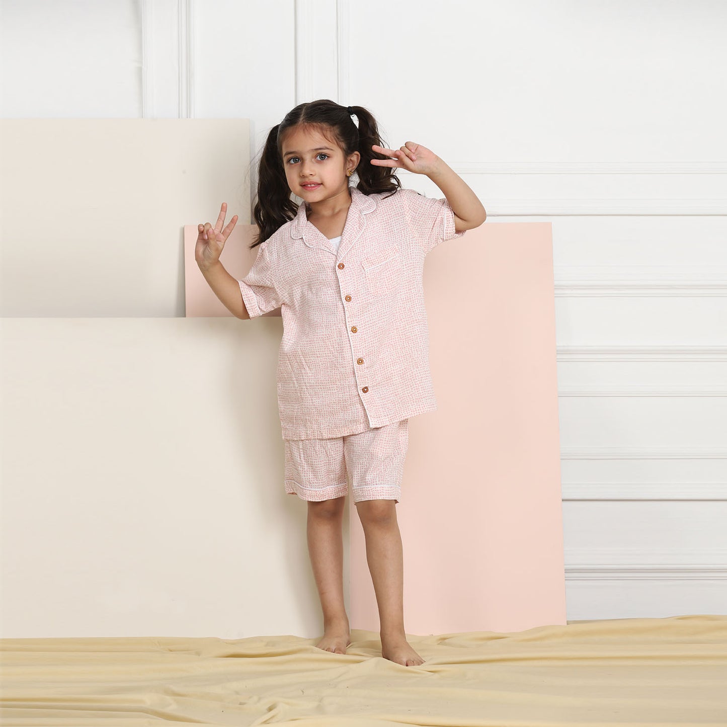 Cotton Candy Half Sleeves Night Suits For Girls