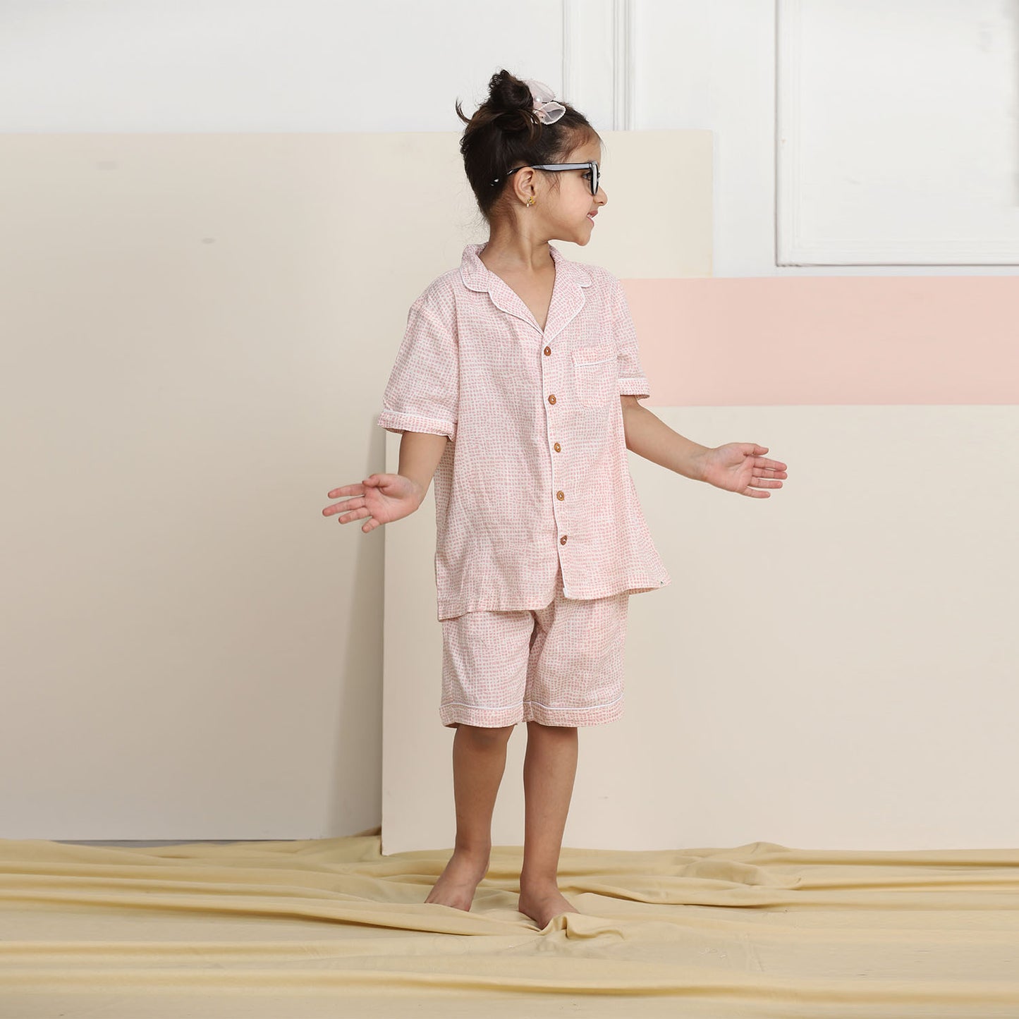 Cotton Candy Half Sleeves Night Suits For Girls