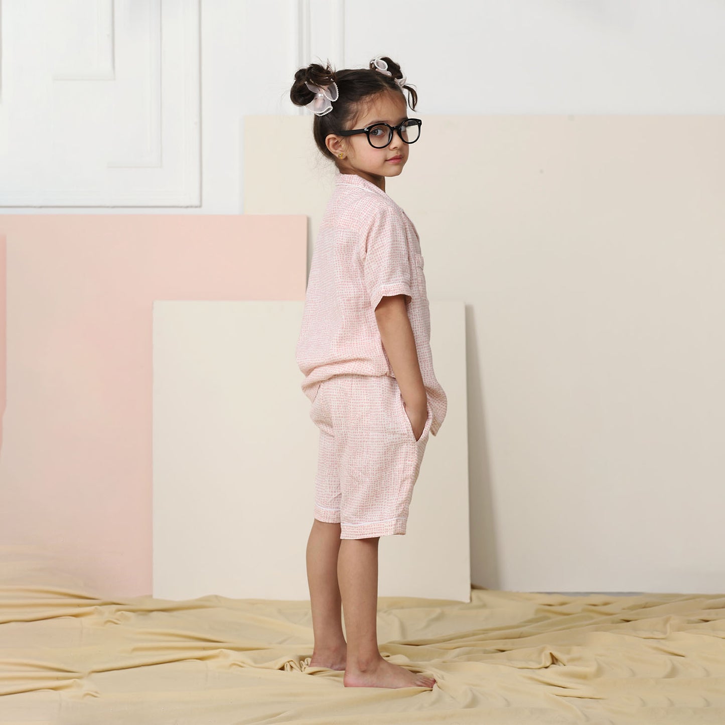 Cotton Candy Half Sleeves Night Suits For Girls