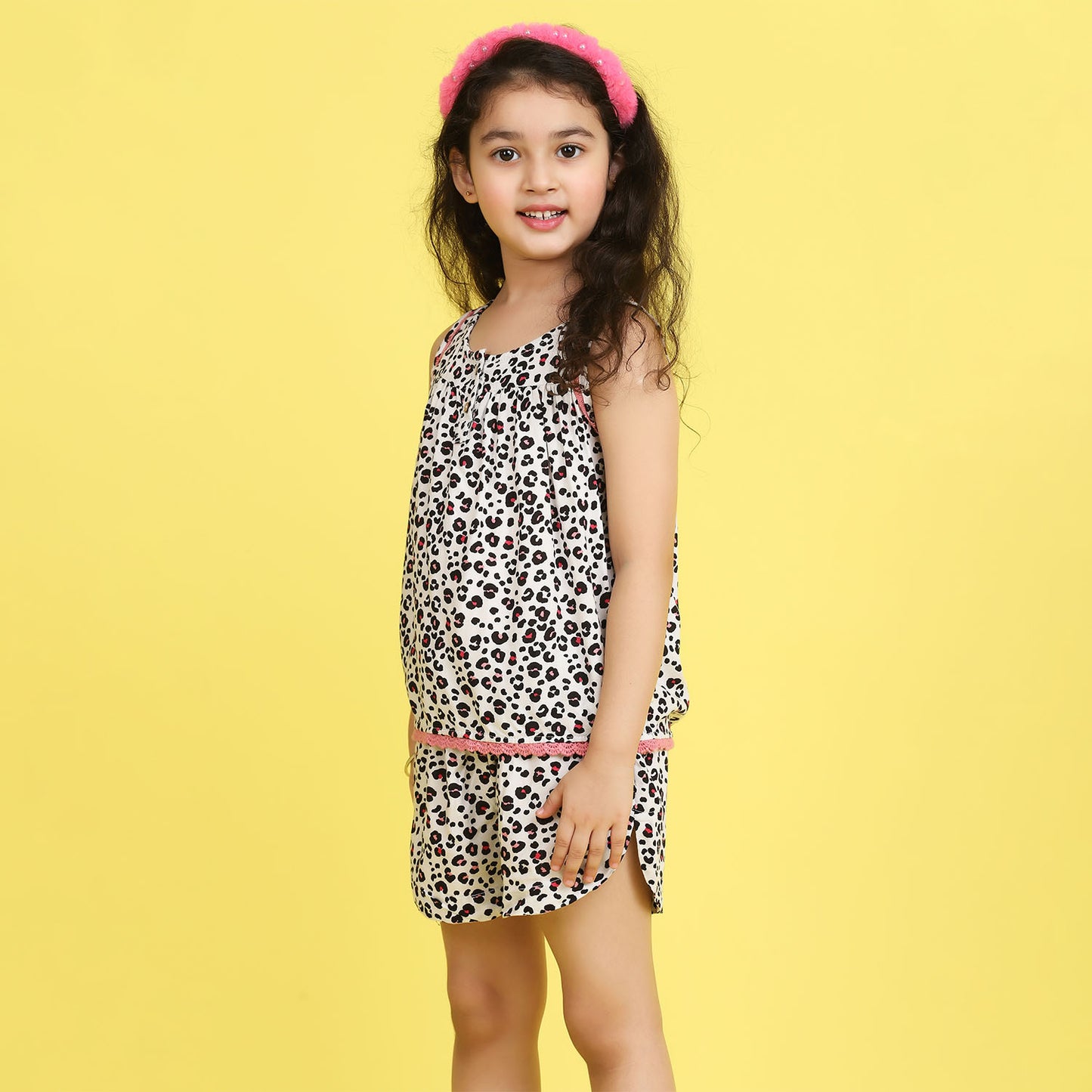 Animal Print Coord Set- White