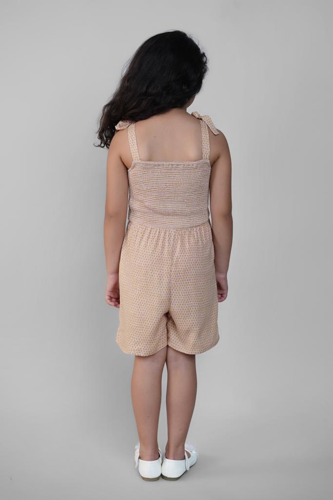 Jumpsuit for Girls in Latte