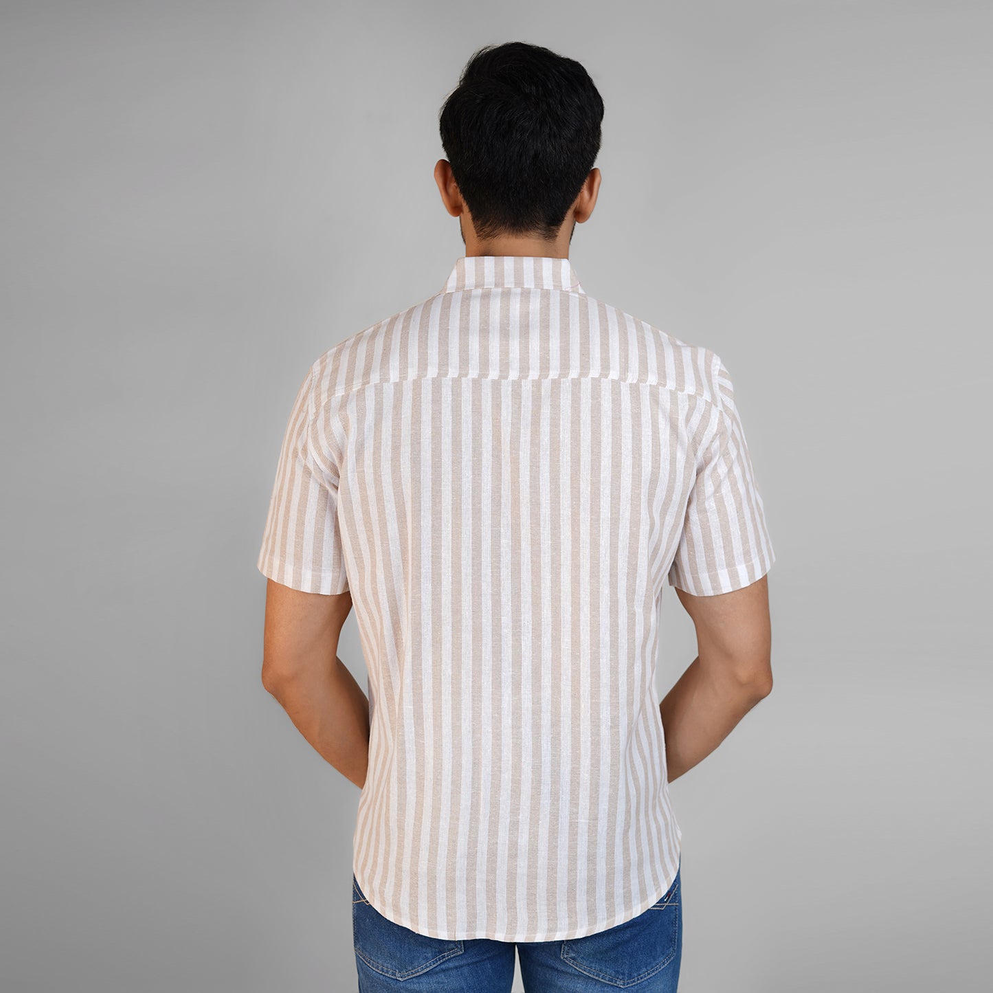 Linen Summer Shirts for Men- White & Beige