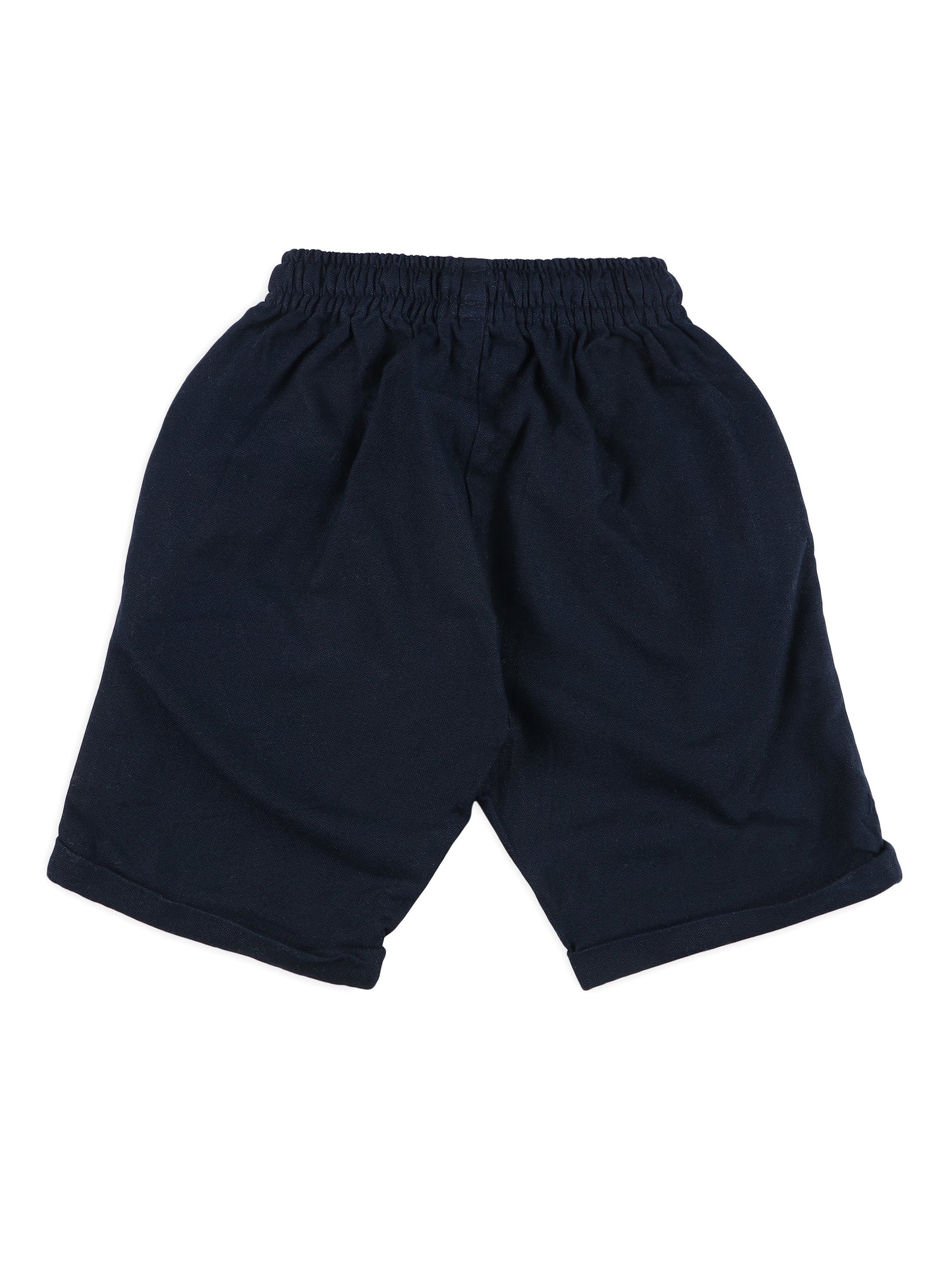 Mandarin Style Linen Clothing Sets for Boys- Beige & Navy