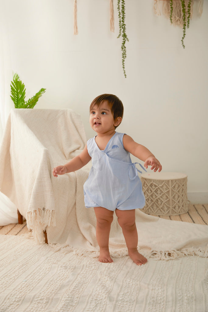 Everyday Romper in Powder Blue