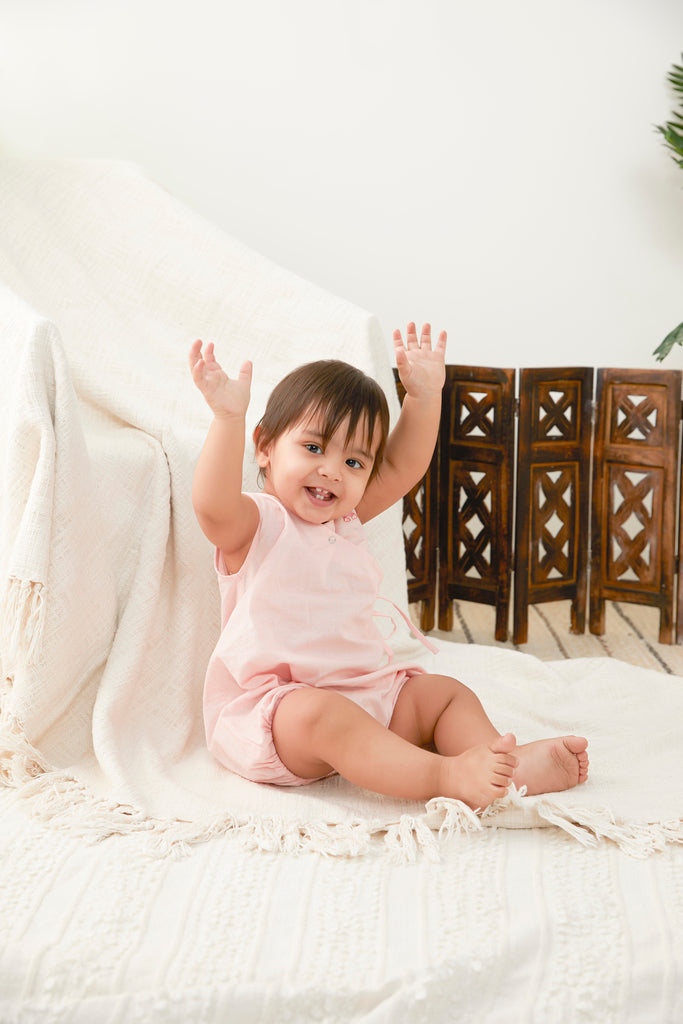 Everyday Romper in Powder Pink