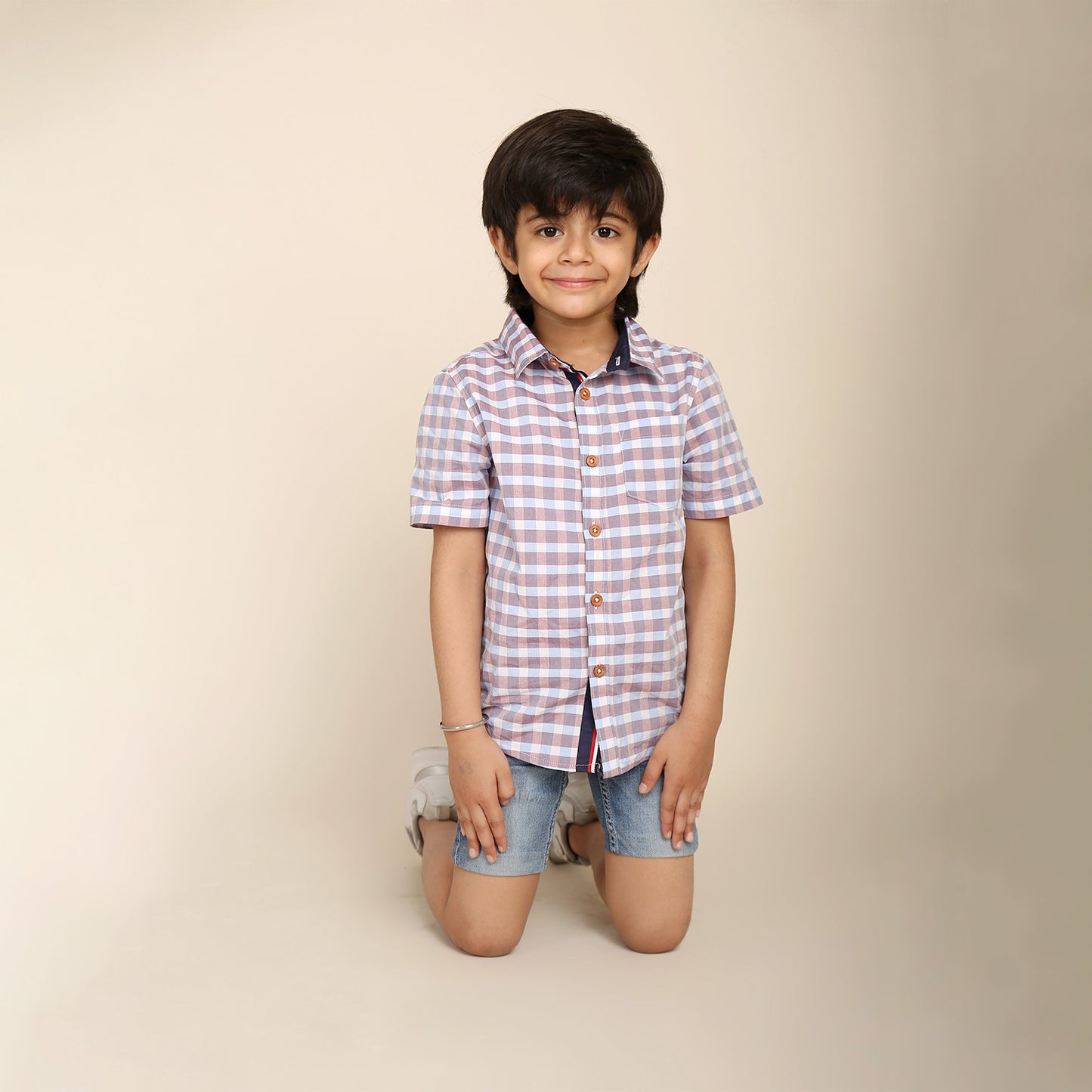 Blue & Brown Check Shirt