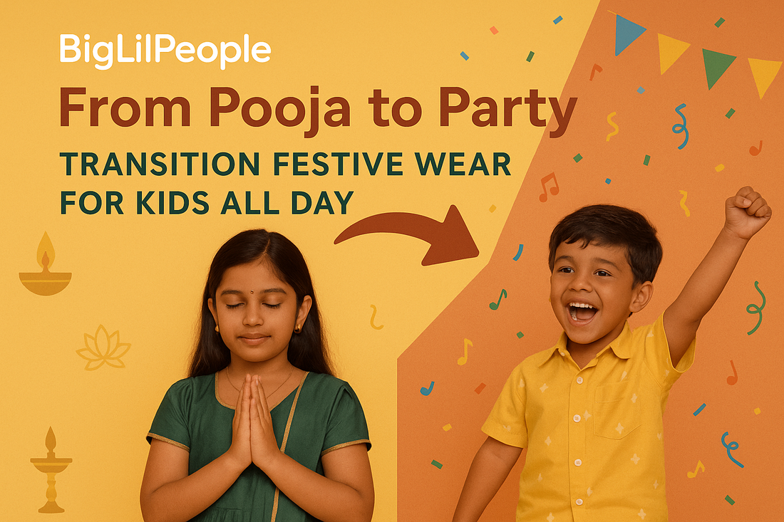 From Pooja to Party: Transition Festive Wear for Kids All Day