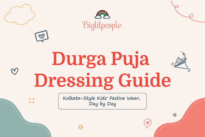 Durga Puja Dressing Guide: Kolkata-Style Kids' Festive Wear, Day by Day