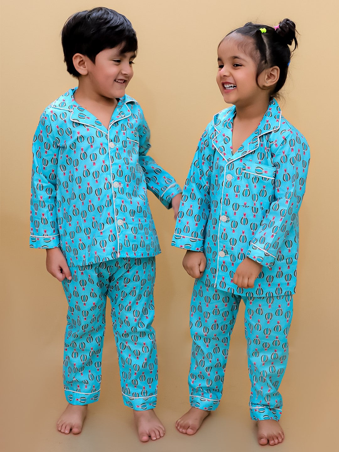 Abstract Printed Nightsuit For Boys and Girls