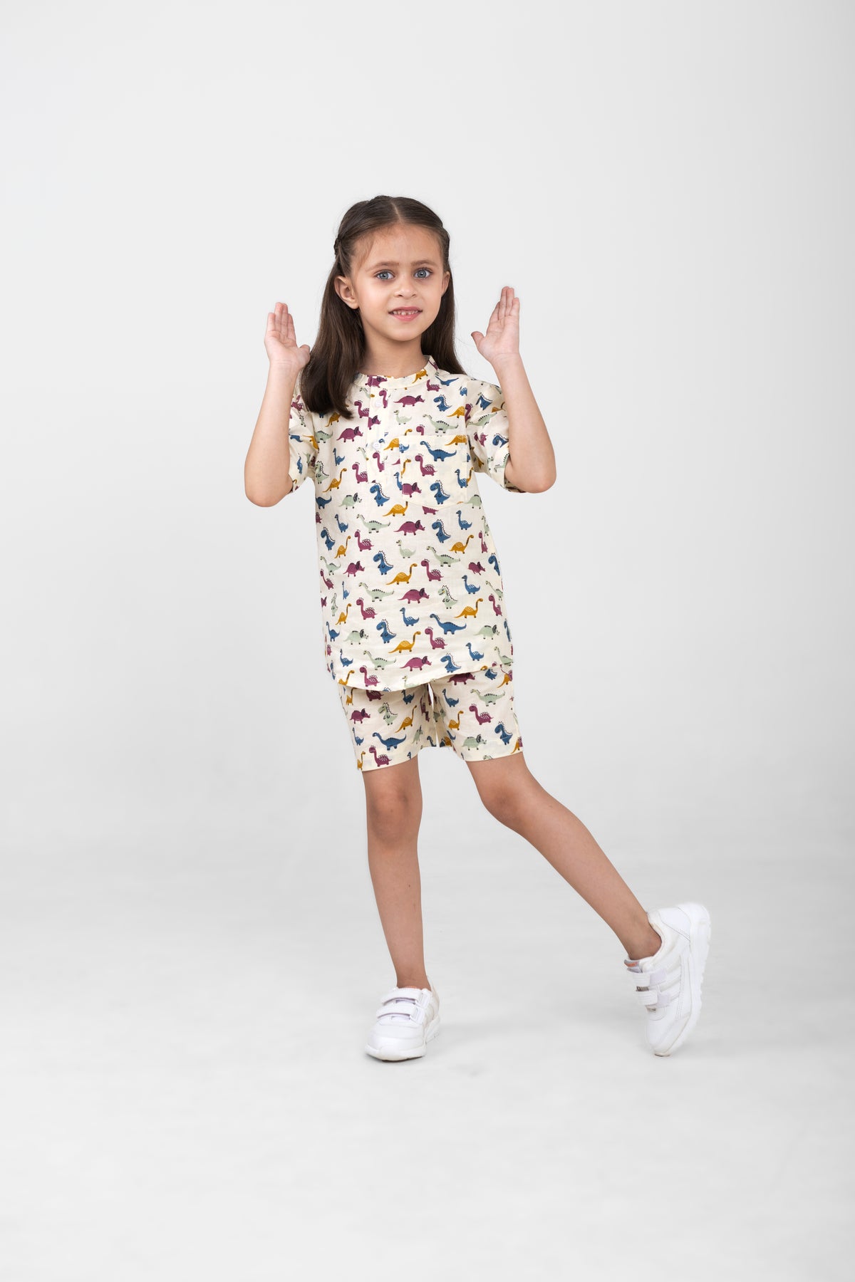 Conjunto de Algodón de Manga Corta Co-ords para Niños Unisex (Estampado de Animales)