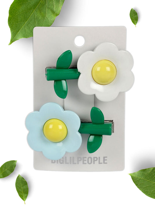 Flower Design Hair Clip For Girls-Pack of 2