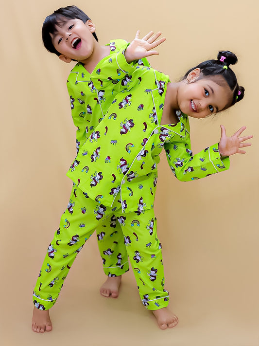 Abstract Printed Night Suits For Boys and Girls