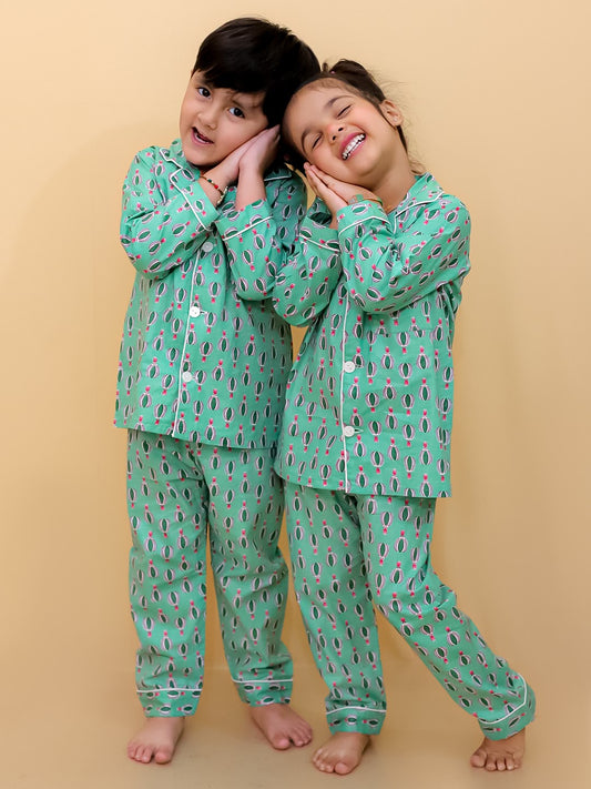 Abstract Printed Nightsuit For Boys and Girls