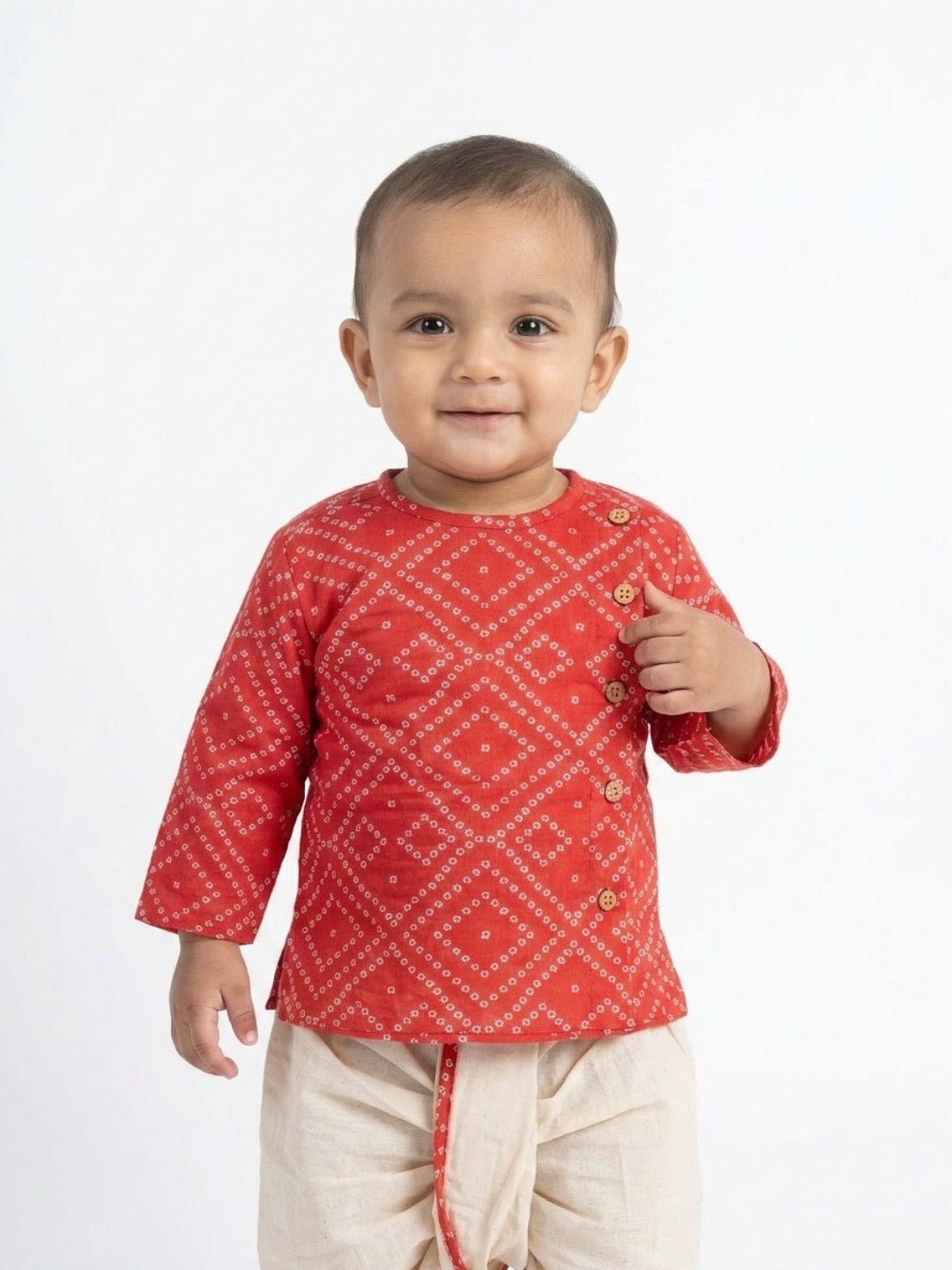 Biglilpeople Boys Printed Traditional Ethnic Kurta and Dhoti Set