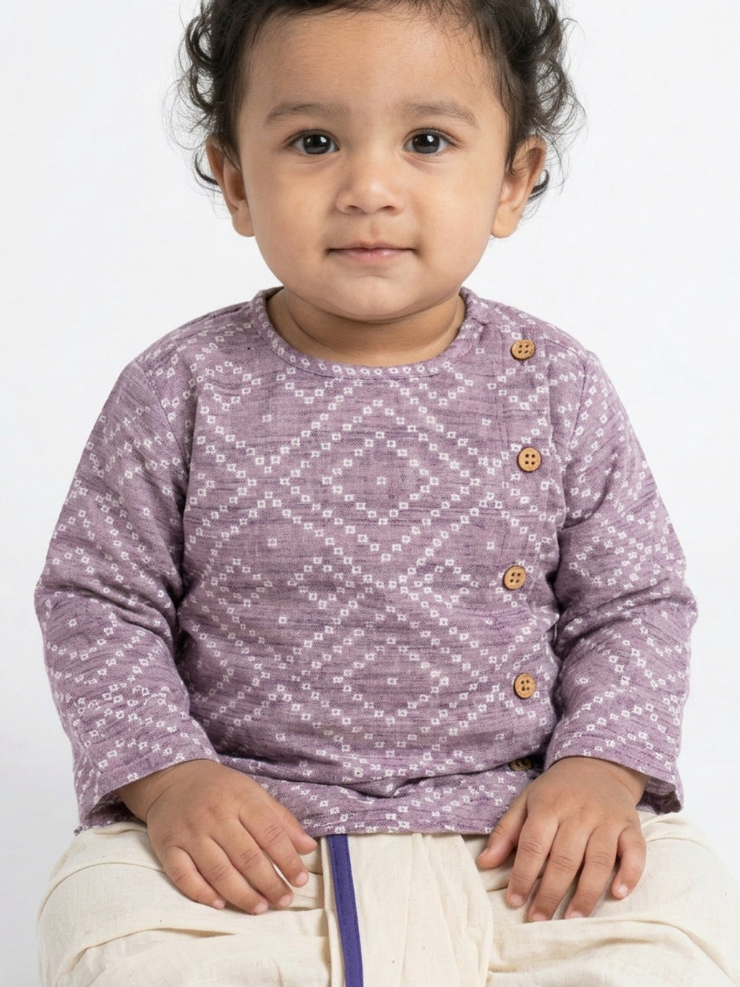 Biglilpeople Boys Printed Traditional Ethnic Kurta and Dhoti Set