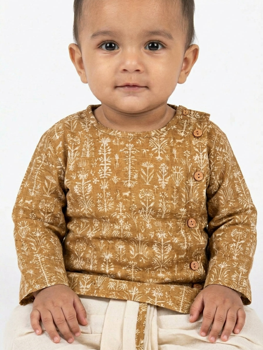 Biglilpeople Boys Printed Traditional Ethnic Kurta and Dhoti Set