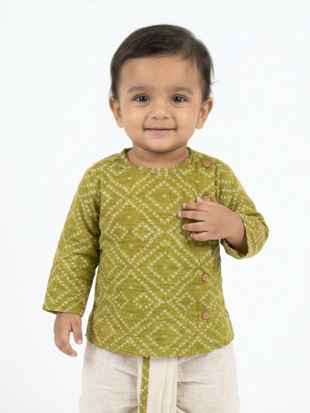 Biglilpeople Boys Printed Traditional Ethnic Kurta and Dhoti Set