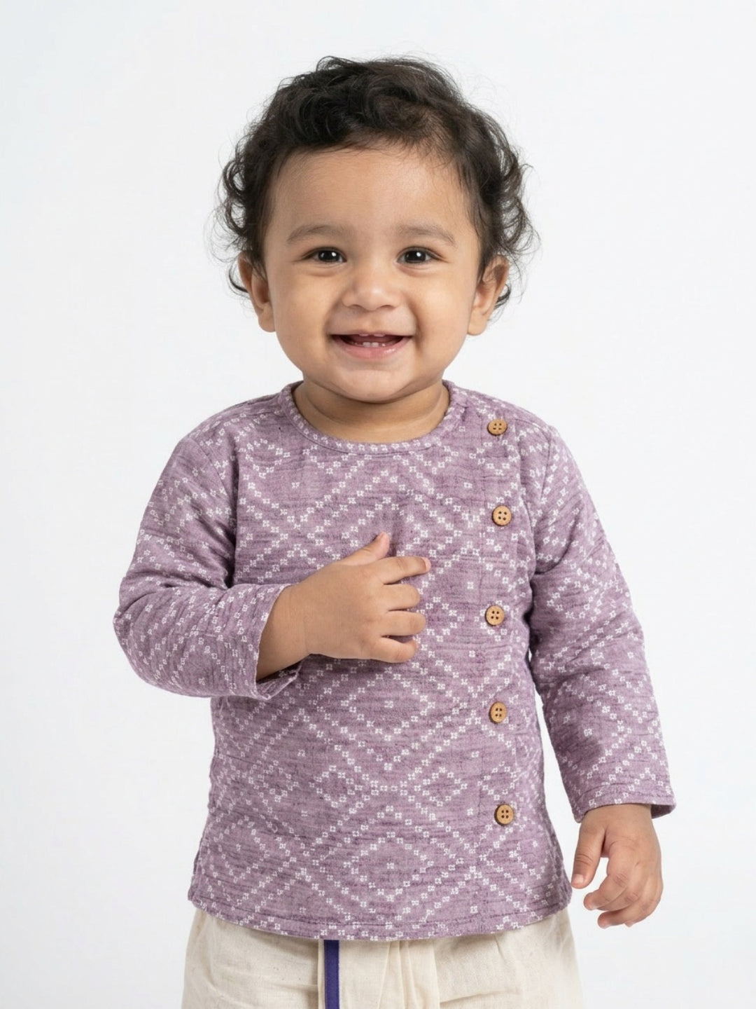 Biglilpeople Boys Printed Traditional Ethnic Kurta and Dhoti Set