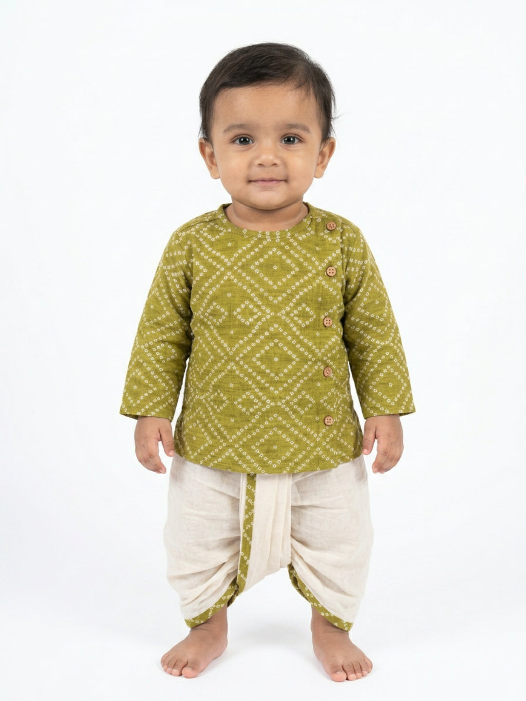 Biglilpeople Boys Printed Traditional Ethnic Kurta and Dhoti Set