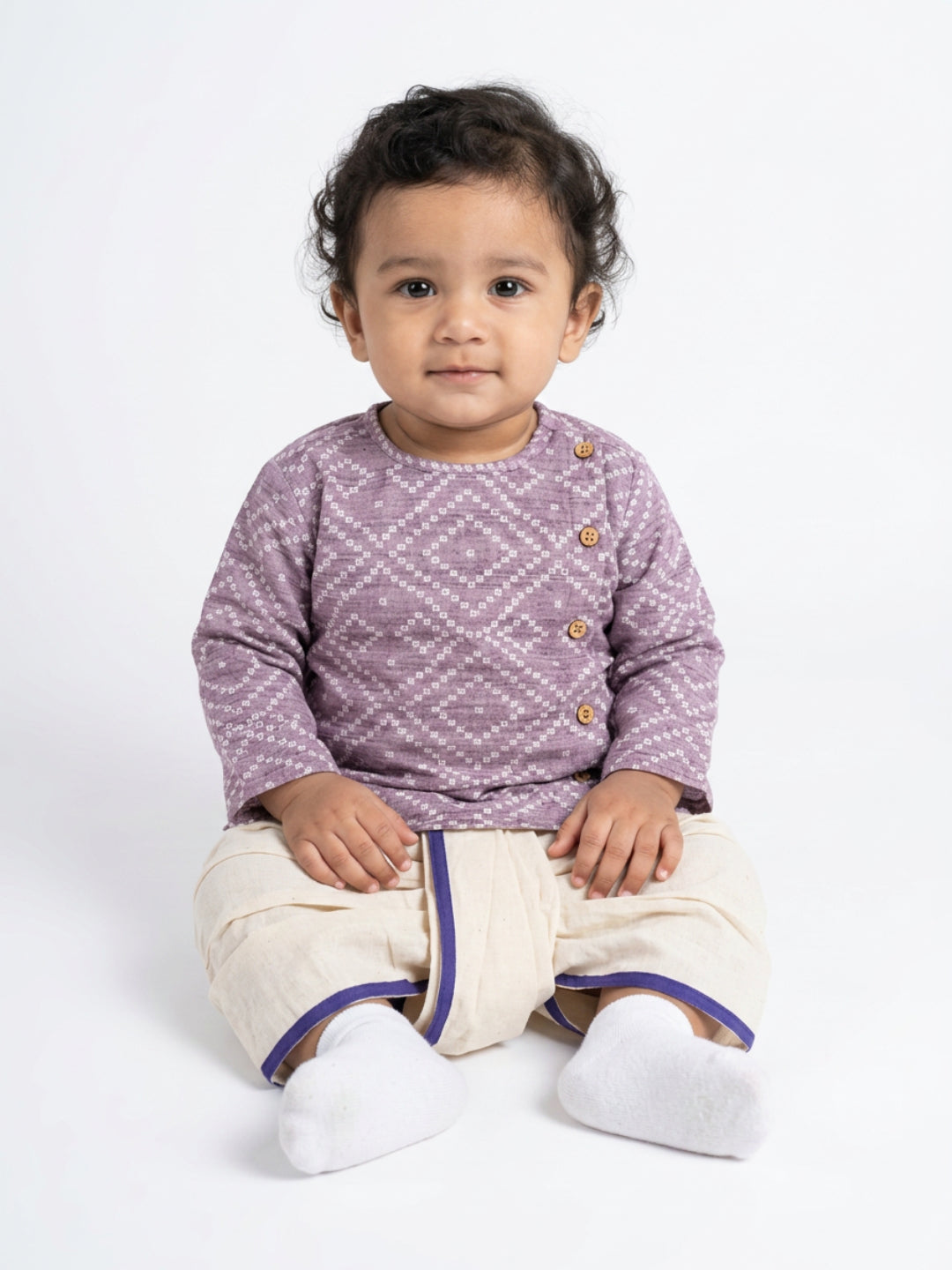 Biglilpeople Boys Printed Traditional Ethnic Kurta and Dhoti Set