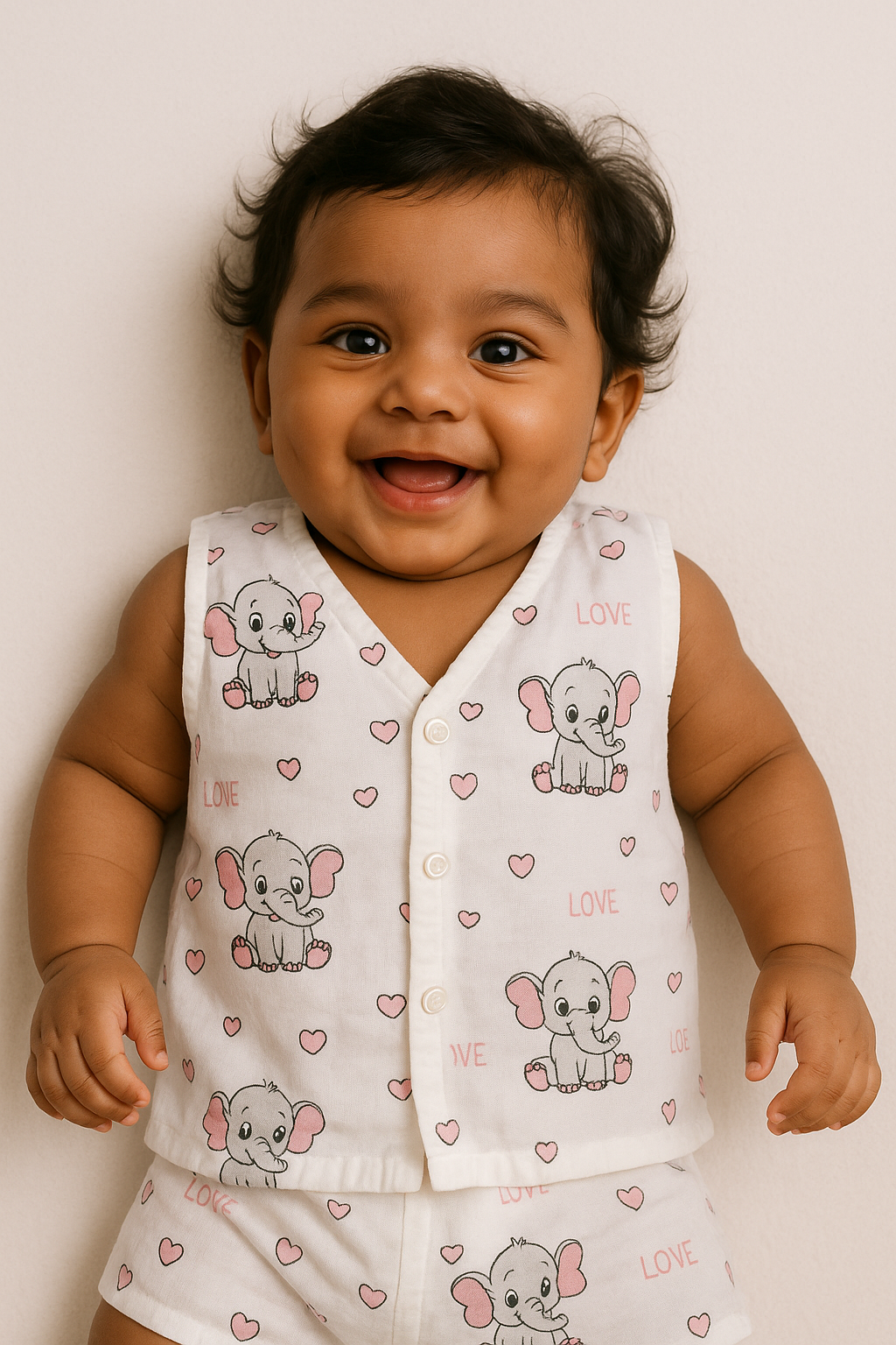 Infants' 100% Cotton Muslin Jablas-Set of 3 Soft & Comfy (Elephant, Unicorn & Cactus)