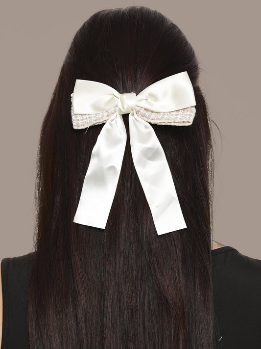 Bow Ribbon Hair Clip For Girls