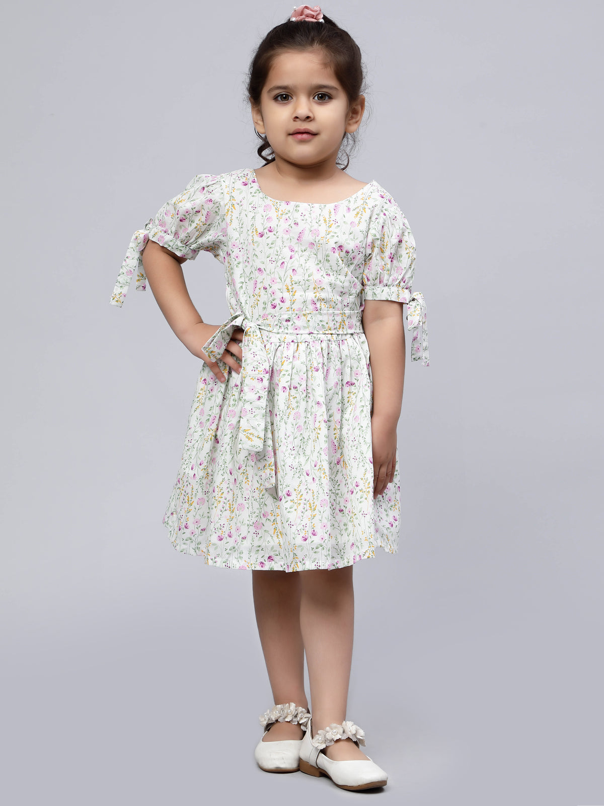Vestido Floral Blanco para Niñas