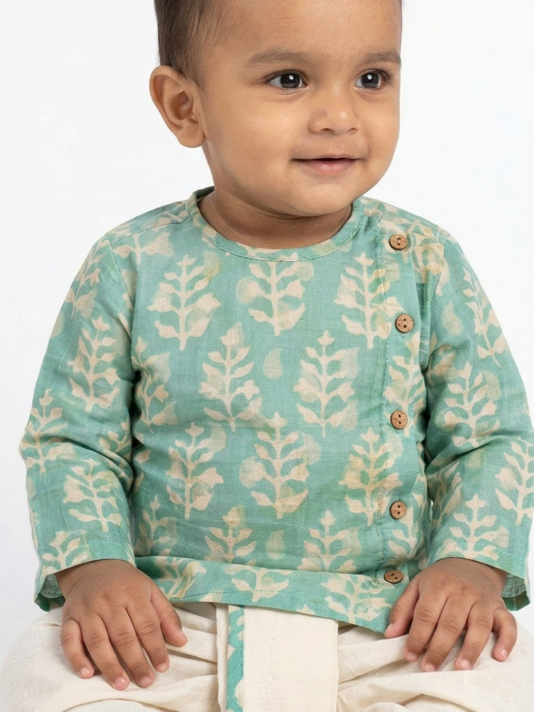 Biglilpeople Boys Printed Traditional Ethnic Kurta and Dhoti Set
