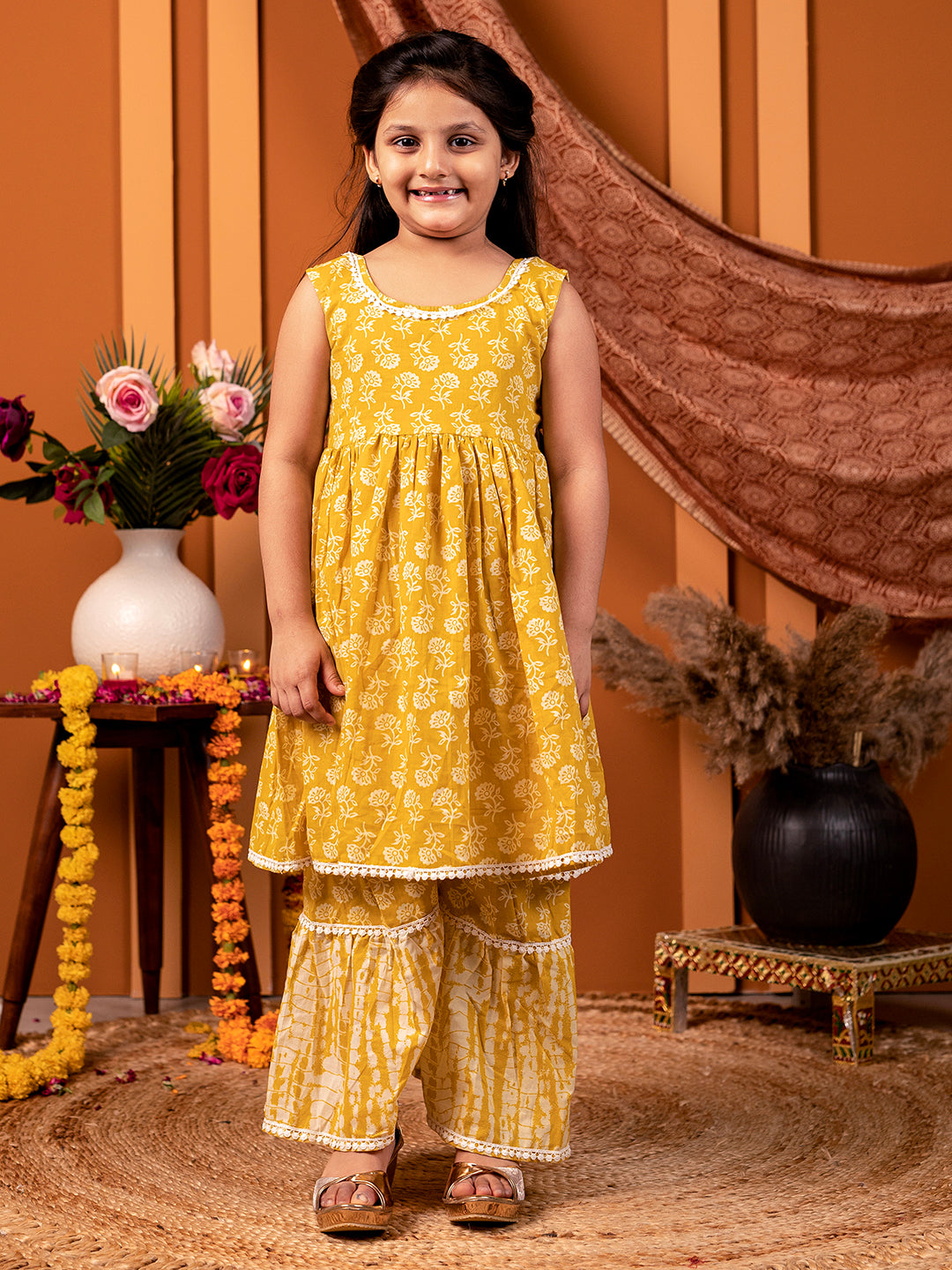 Sharara set for Girls - Yellow