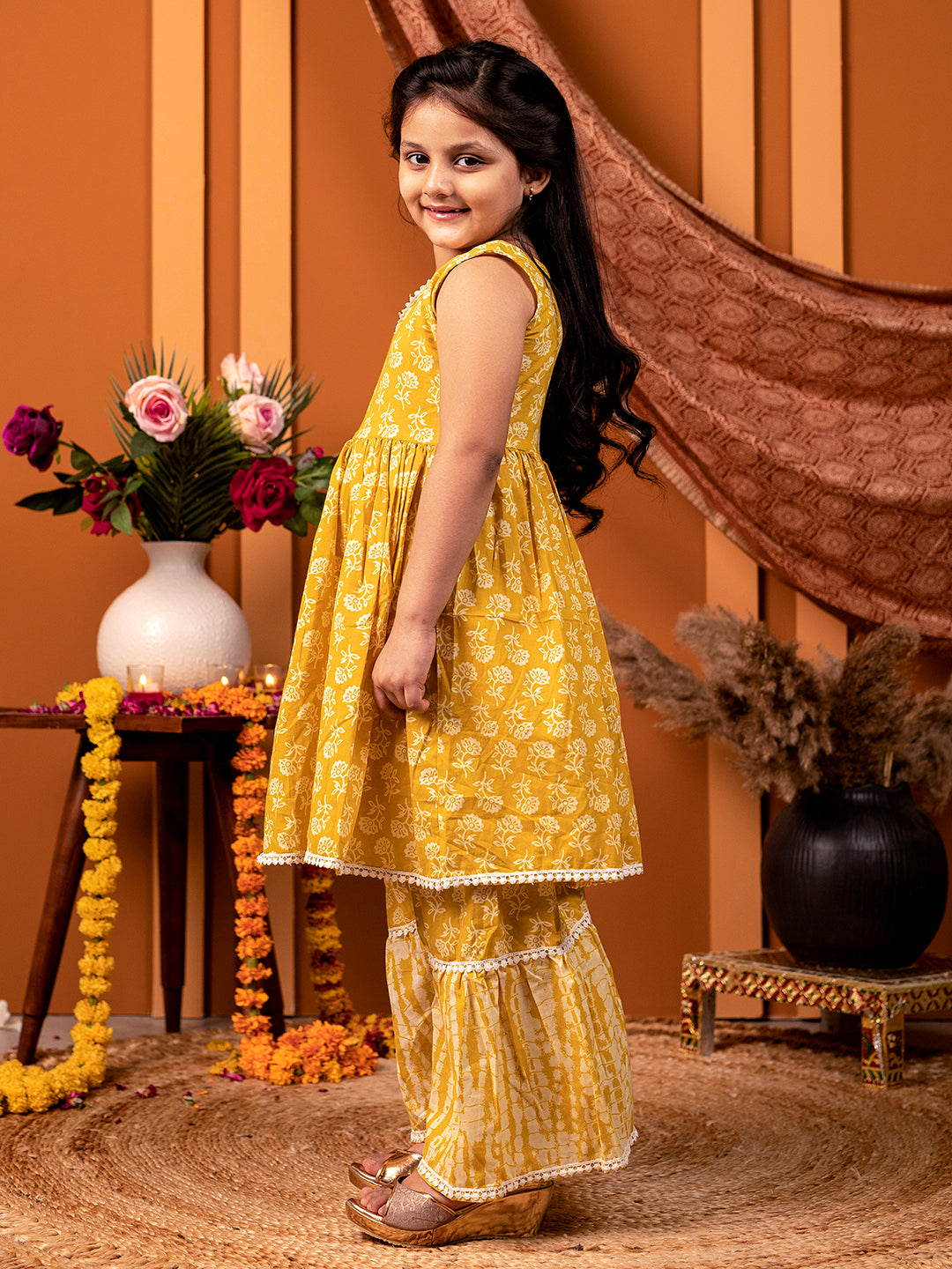 Sharara set for Girls - Yellow